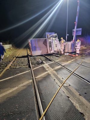 The collision happened just before 7pm on Tuesday. Photo: Church Stretton Fire Station