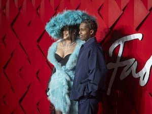 Rihanna and ASAP Rocky attend the Fashion Awards at the Royal Albert Hall in London