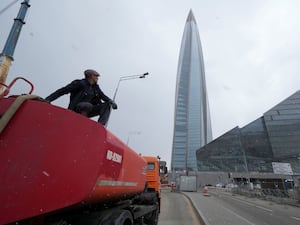 The headquarters of Russian gas monopoly Gazprom in St Petersburg