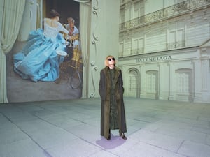 Anna Wintour at the Lightroom King’s Cross in London, for the new immersive exhibition, Vogue: Inventing The Runway