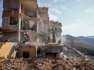 A building in ruins