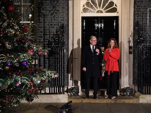 Sir Keir Starmer with his wife Lady Victoria Starmer outside 10 Downing Street