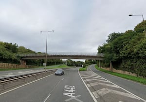 The Wombridge footbridge over the A442. Photo: Google