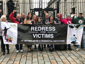 Survivors of historical institutional abuse celebrating outside The Court of Appeal (PA)