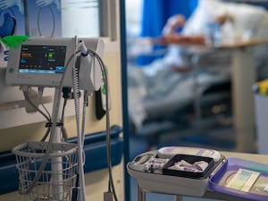 Medical equipment on an NHS hospital ward