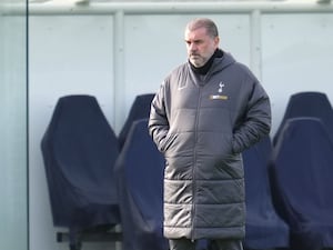 Ange Postecoglou during training at Tottenham Hotspur