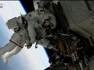 Stuck Astronauts Spacewalk