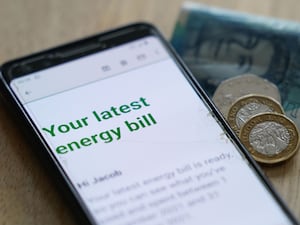 An energy bill displayed on a smartphone