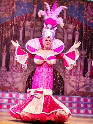 Brad Fitt as Nurse Nellie in Sleeping Beauty at Theatre Severn. Picture: Pamela Raith