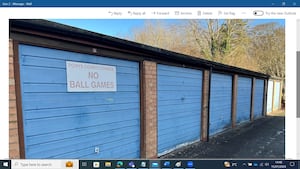 Powys County Council garages - some may become sites for car parking or new houses in the future. By Elgan Hearn