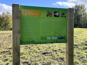 New Butterfly Conservation sign at Stanmore Country Park