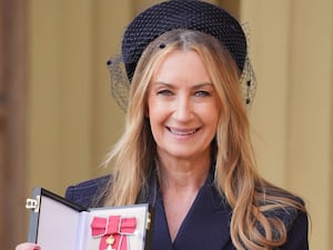 Dame Anya Hindmarch after being made a Dame Commander of the British Empire during an Investiture ceremony at Buckingham Palace