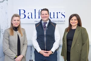 Fiona Howles (right) with Balfours partner, Scott Kemsley and Cathrine Barre at the King Street boutique office.