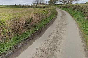 One of the lanes in Cardington, near Church Stretton, that is currently closed due to a collapsed culvert. Picture: Google