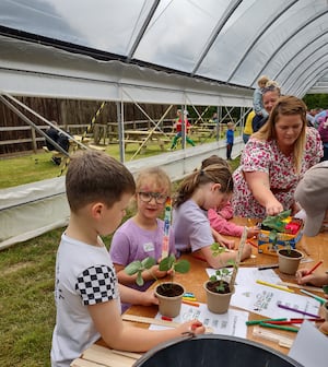 Having fun in the poly tunnels