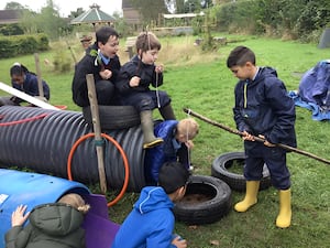 Pupils at Sir Alexander Fleming Primary School in Telford 