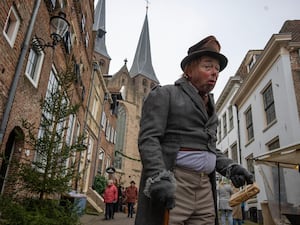 A man in costume in Deventer