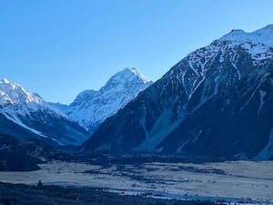 New Zealand’s highest peak, Aoraki, centre, in the Aoraki/Mount Cook National Park