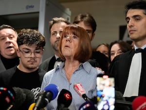 Gisele Pelicot speaking to the press outside court