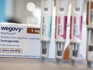 Packet and injections of Wegovy weight-loss medication