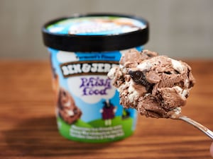 Ben & Jerry's ice cream on a spoon