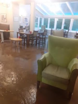 Flood damage at Stretton Hall