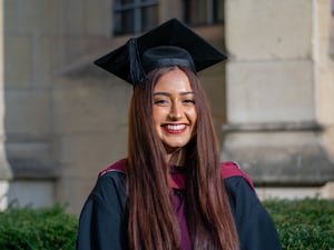 Gurvin Chopra on the day of her graduation at the University of Bristol