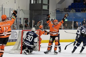 Action from Telford Tigers' victory over Peterborough