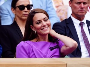 Kate in the royal box at Wimbledon in July 2024