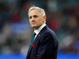 Joe Schmidt standing on the pitch