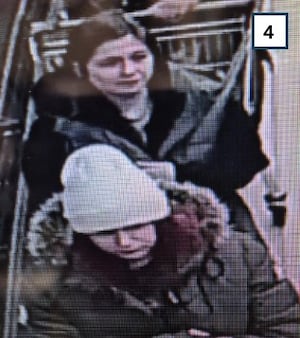 Individuals inside Aldi in Madeley. Picture via: Telford and Wrekin Police. 