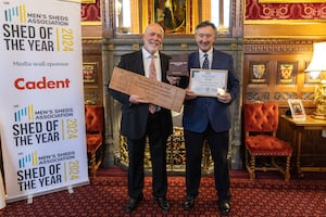 UKMSA Simon Rouse and Phil Cleary from Shrewsbury Men's Shed receiving their awards