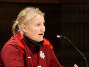 United States boss Emma Hayes during a press conference ahead of the match against England (Zac Goodwin/PA)