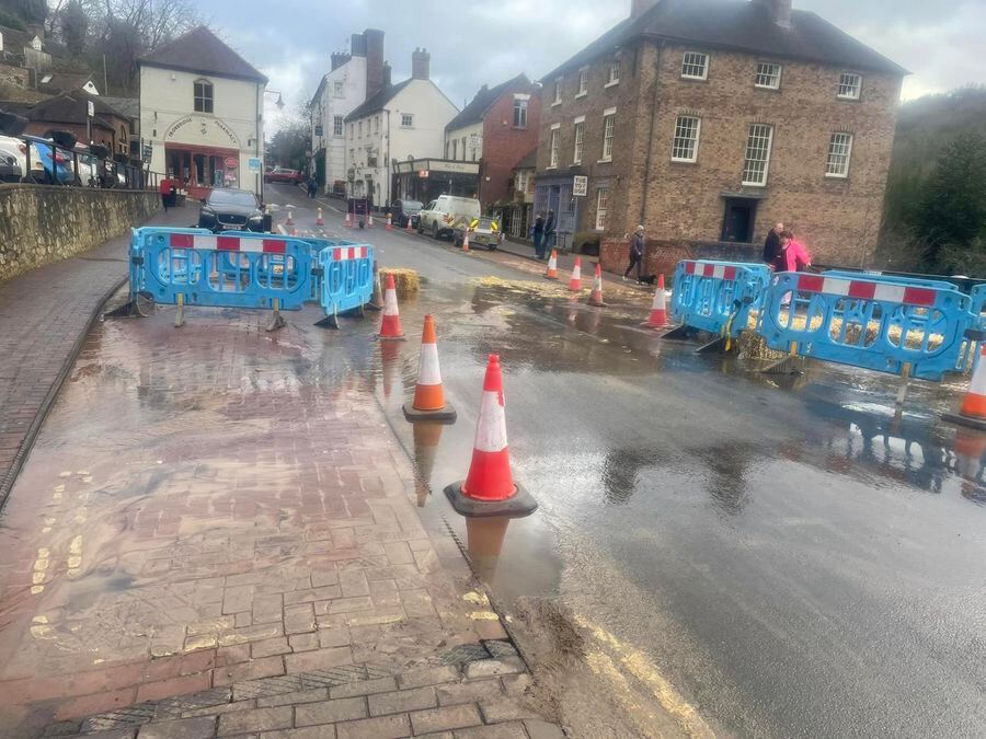 Water leak will now keep Ironbridge roads closed until next week