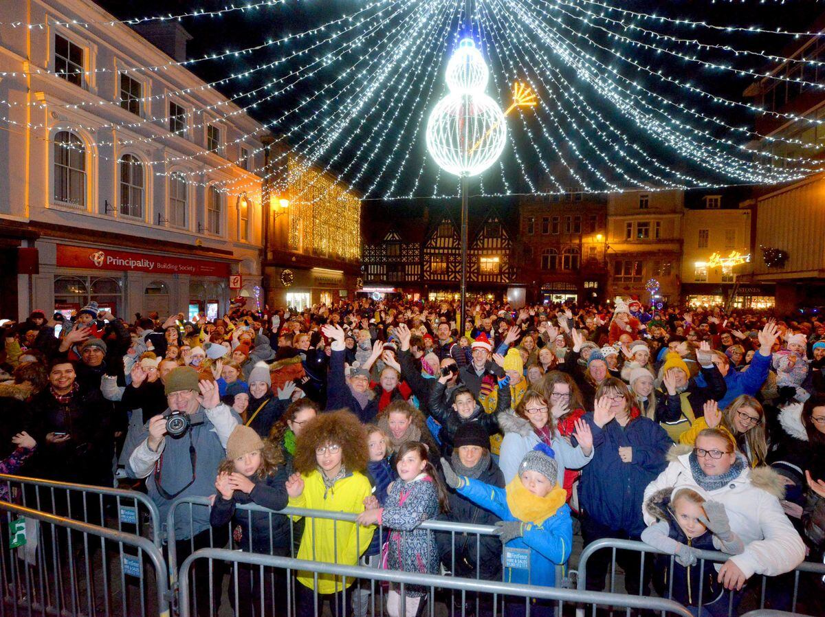 Shrewsbury town centre roads closed for Christmas lights switchon