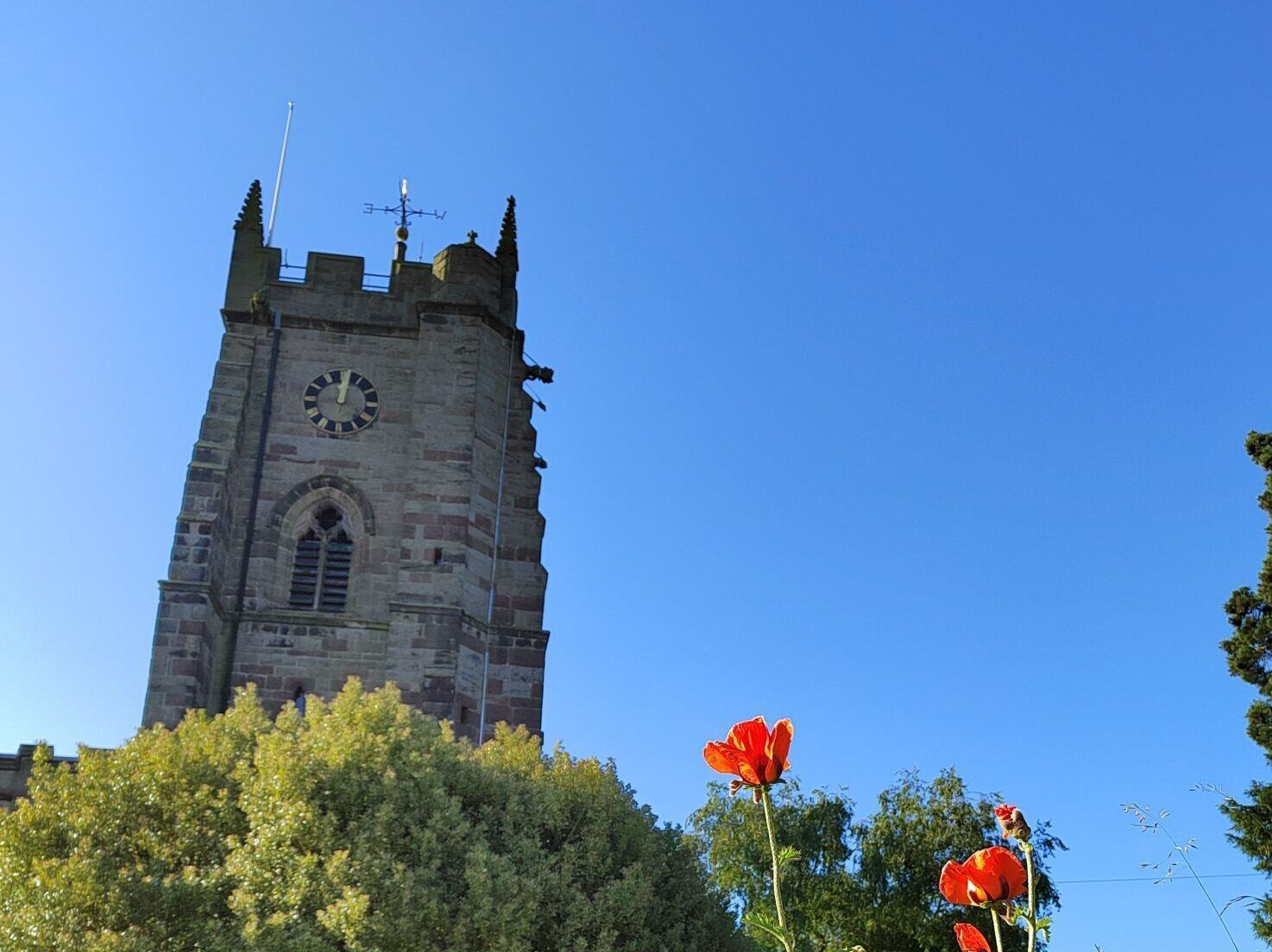 It's 12 o'clock somewhere – or always at a Shropshire church