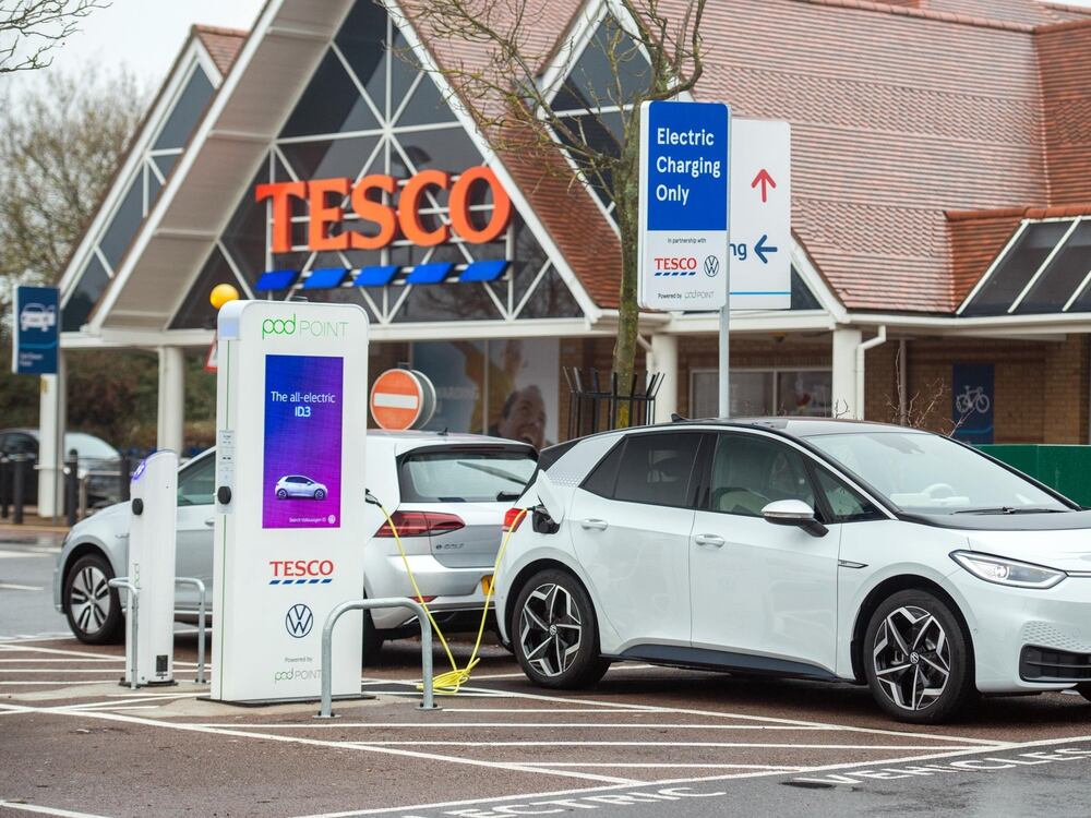 The 200th Tesco store has installed free electric vehicle charge points
